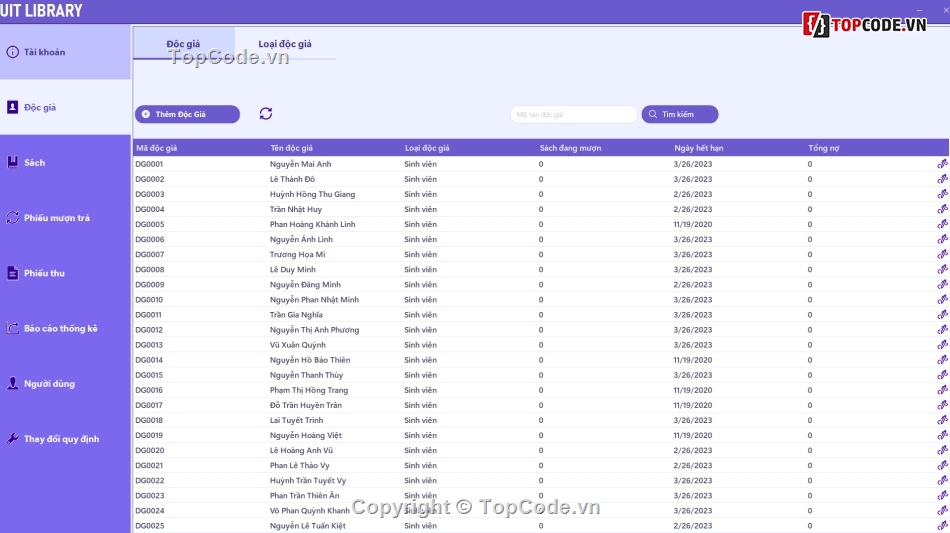 Đồ án,mượn trả sách,3 lớp,quản lý mượn trả sách 3 lớp